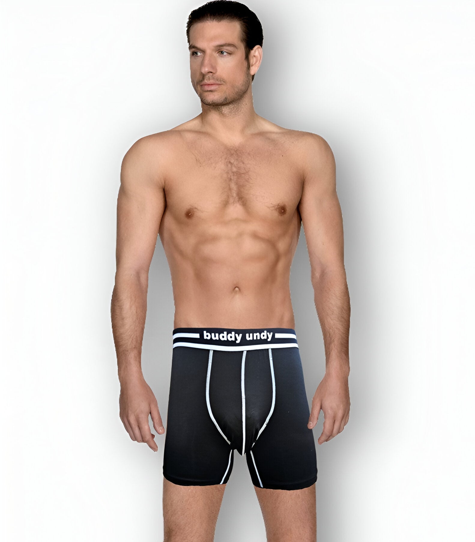 mens underwear front view on model